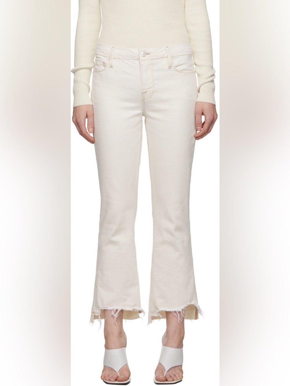 Frame White 'Le Crop Mini Boot' Jeans size 29